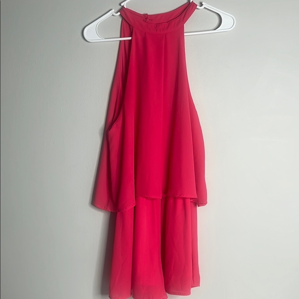 Elegant Pink Sleeveless Romper